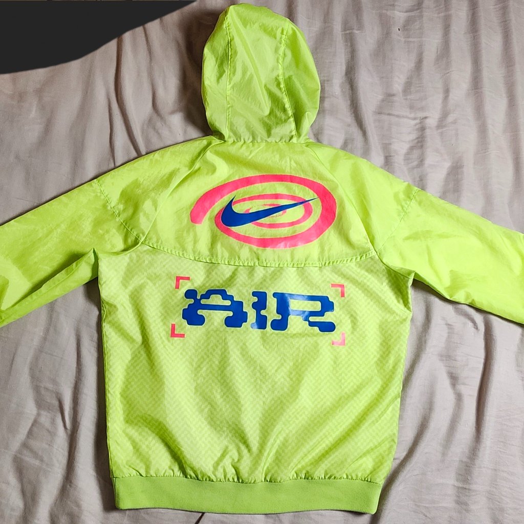 Nike Windbreaker Catching Air Color Neon Green Jacket Size Medium